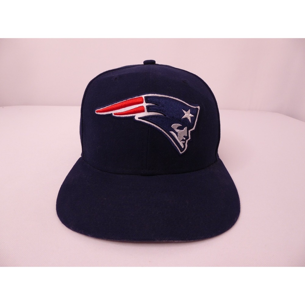 New Era NFL New England Patriots Hat 59Fifty Blue Fitted Hat Cap 7 1/2